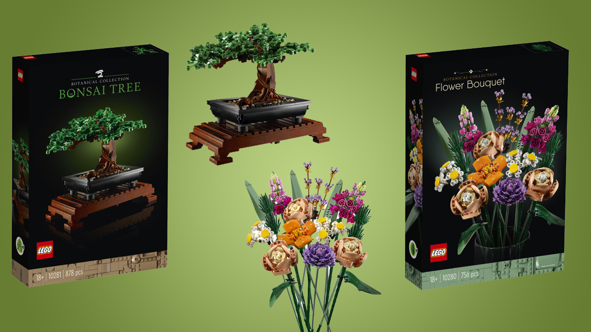 LEGO Botanical Collection Revealed Bonsai Tree and Flower Bouquet