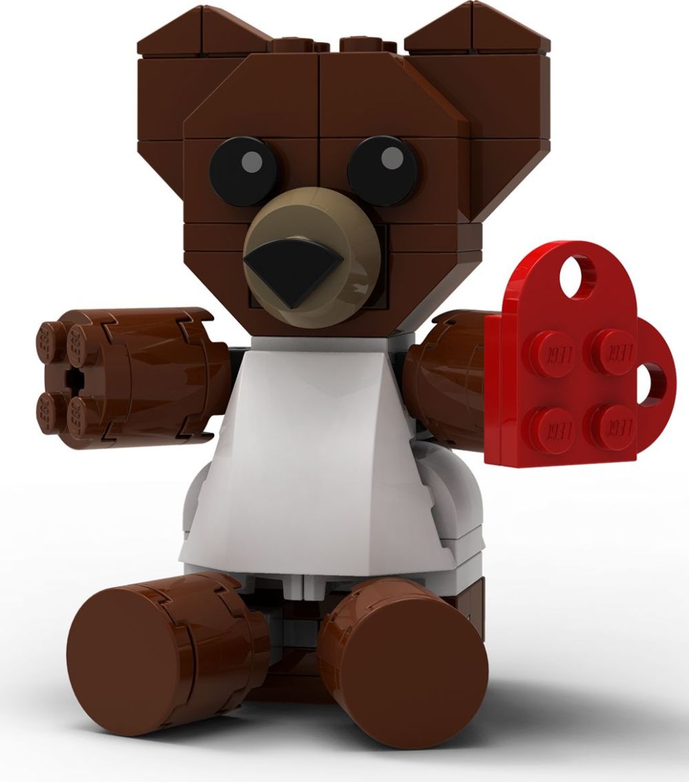 LEGO Valentine's Bear instructions | The Brick Post!