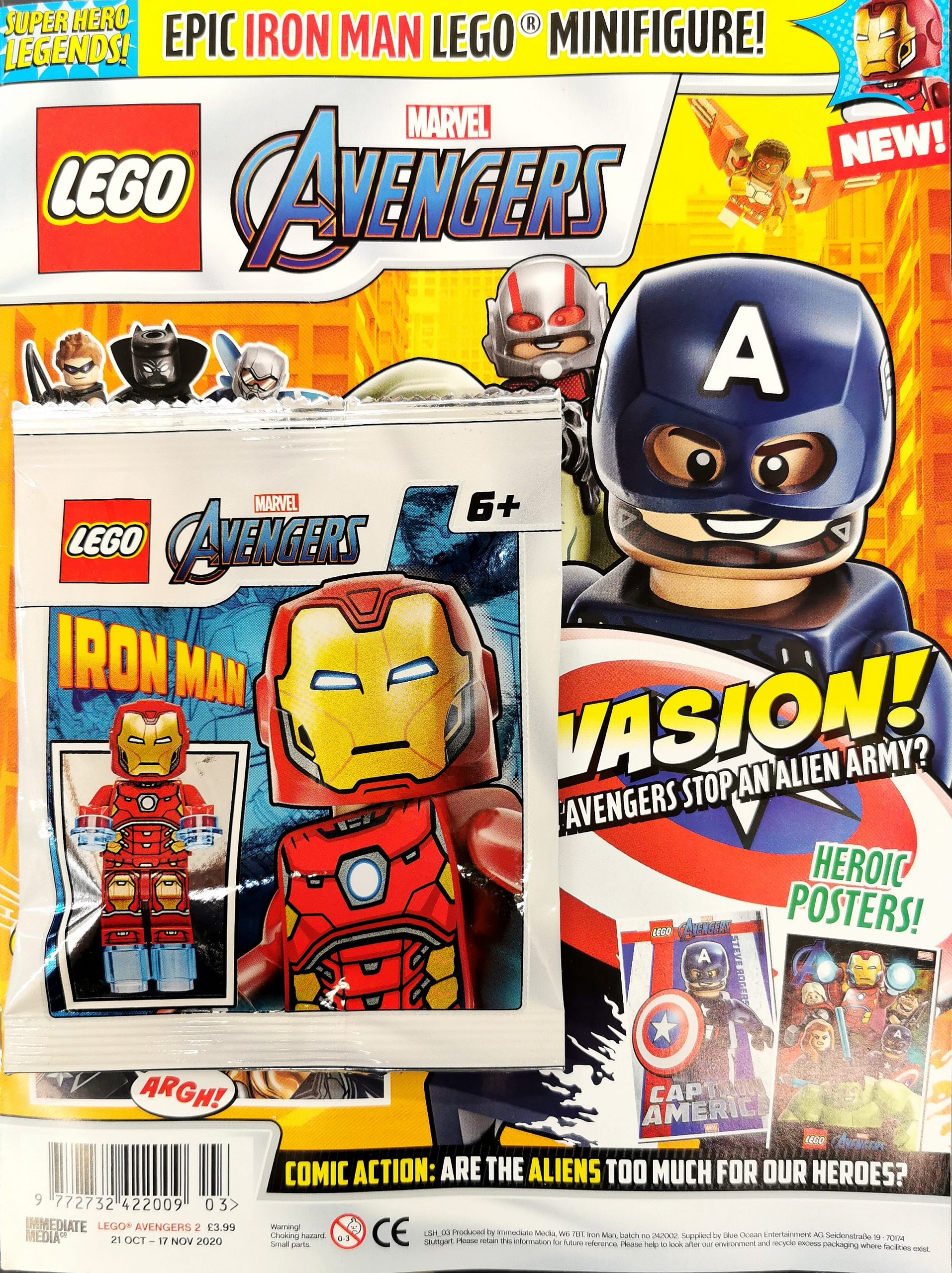 LEGO 242003 Superhero Legends Magazine Avengers 3 2020 Captain Marvel Minifigure for sale online 