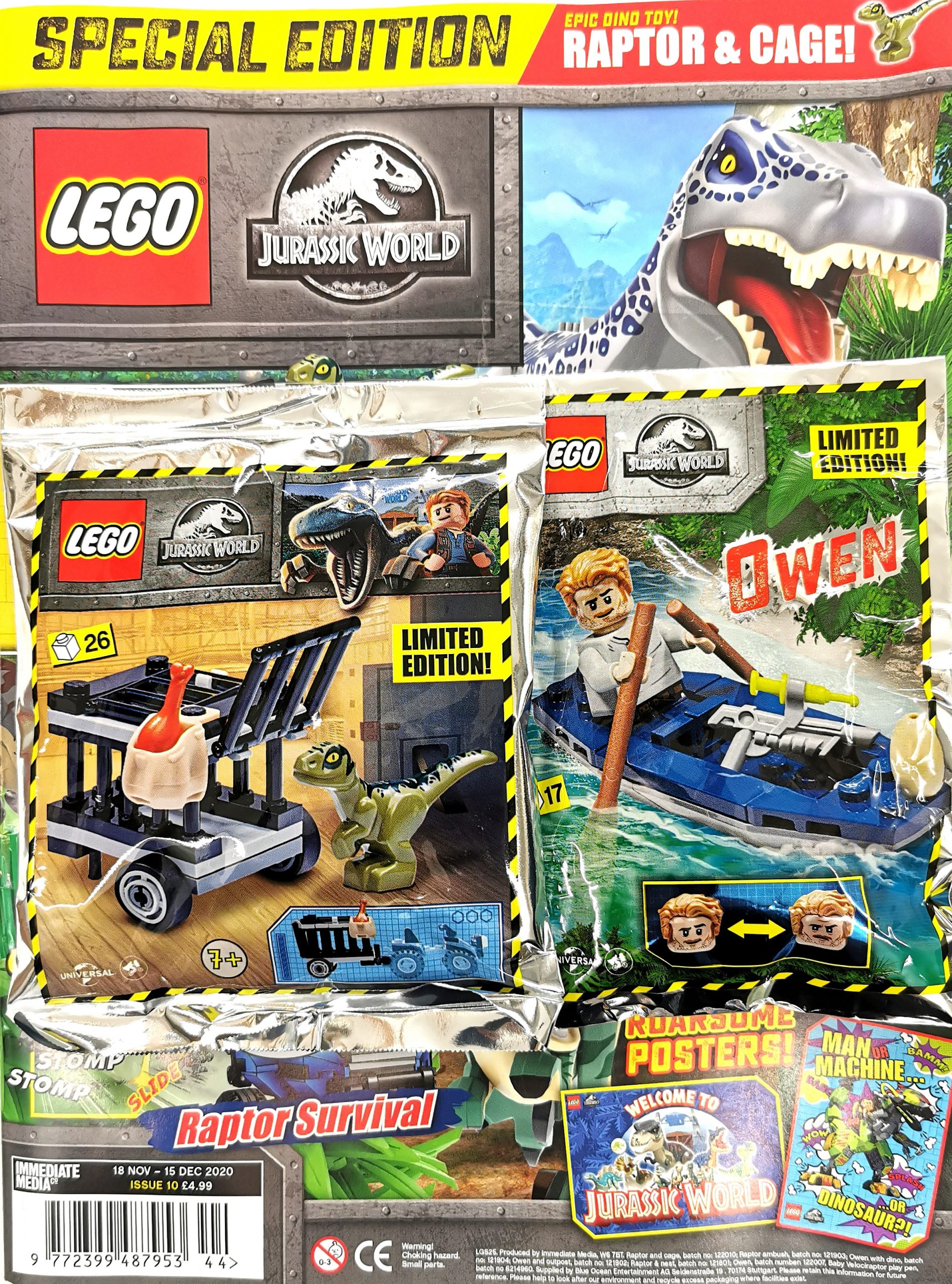 Baby Raptor And Nest Foil Pack 121801 LEGO Jurassic Park Jurassic World New 