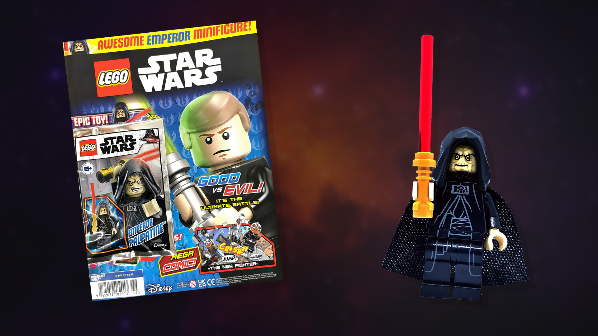 LEGO Star Wars Magazine//Comic with Emperor Palpatine Minifigure Issue 69