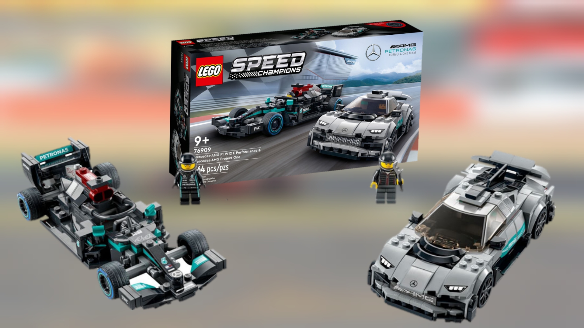 LEGO Speed Champions Mercedes-AMG 2 Toy Car Models Set 76909