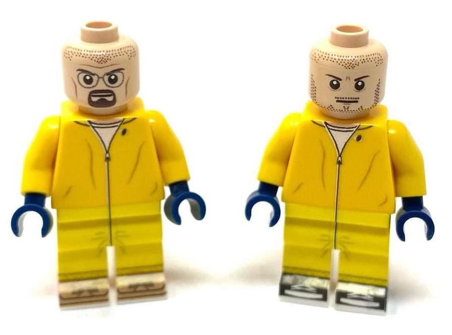 ornamento entrada Sensación Breaking Bad Walter White & Jesse Pinkman Custom Printed LEGO Minifigures  by Minifigs.me! | The Brick Post!